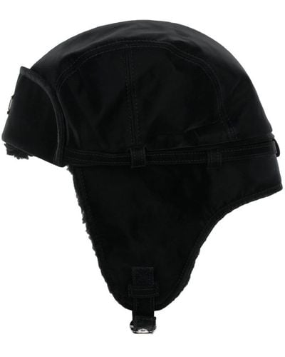 MISBHV Logo-embroidered Aviator Hat - Black