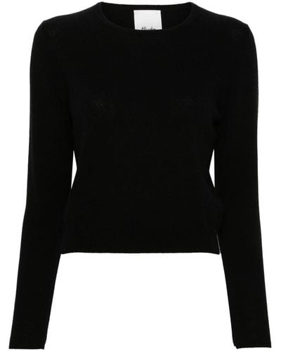Allude Crew-neck Cashmere Sweater - Black