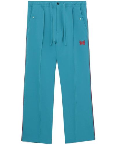 Needles Stripe-detail Elasticated-waist Track Trousers - Blue