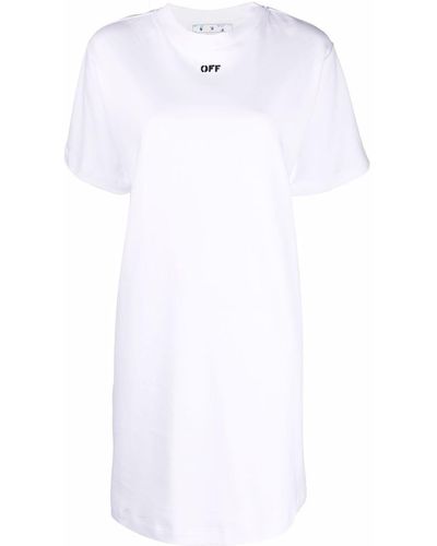 Off-White c/o Virgil Abloh Off-stamp T-shirt Dress - White