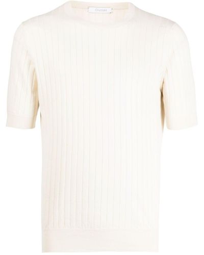 Cruciani Ribbed Short-sleeve T-shirt - White