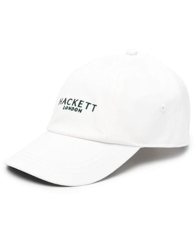 Hackett Logo-embroidered Cotton Baseball Cap - White