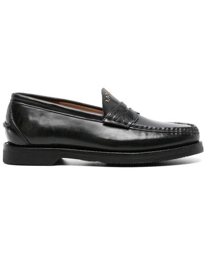 Visvim Fabro-folk Leather Loafers - Black