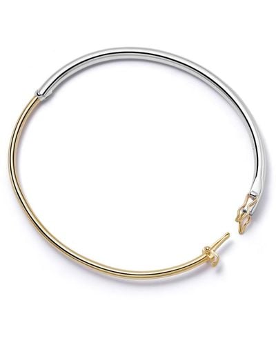 Astley Clarke 18kt Recycled Gold Vermeil And Sterling Silver Aurora Bangle Bracelet - White
