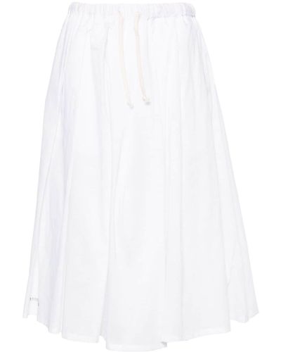 Societe Anonyme Pleated Midi Skirt - White