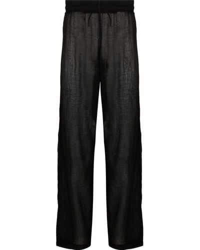 Our Legacy Semi-sheer Loose-fit Trousers - Black