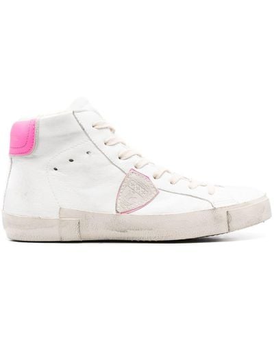 Philippe Model High-top Sneakers Met Logopatch - Wit
