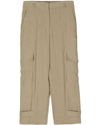 Paul Smith Linen Cargo Trousers - Natural