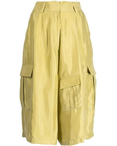 Bambah Cargo-pocket Bermuda Shorts - Yellow