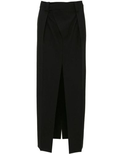 Victoria Beckham Falda de vestir con diseño cruzado - Negro