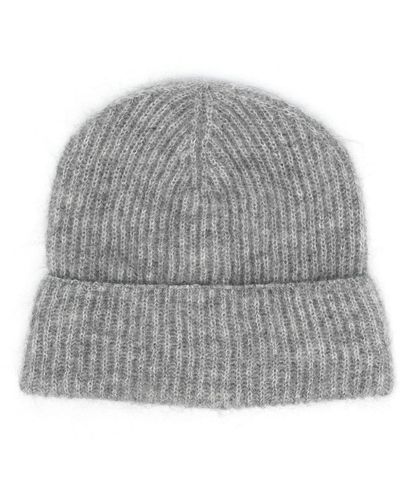 P.A.R.O.S.H. Textured Ribbed-knit Beanie - Grey