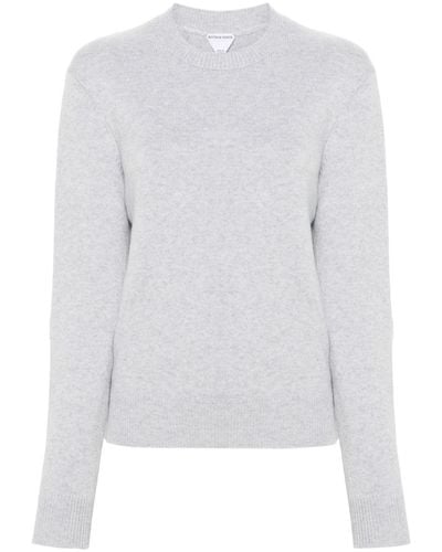 Bottega Veneta Fine-knit Mélange Sweater - White