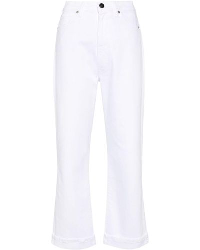 3x1 Gerade Claudia Extreme High-Waist-Jeans - Weiß