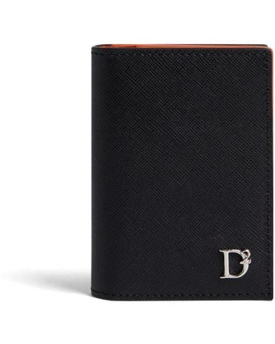DSquared² D2 Statement Leather Wallet - Black