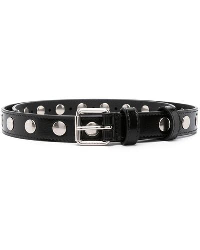 Gucci Studded Leather Belt - Women's - Calf Leather - Black