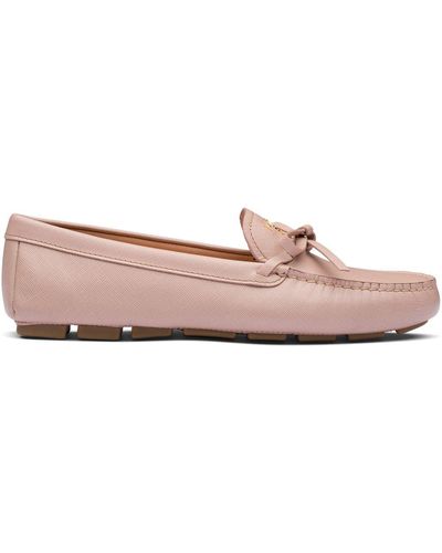 Prada Bow Detail Loafers - Pink
