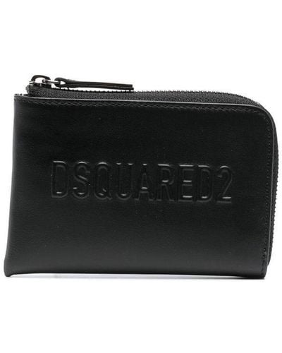 DSquared² Portemonnaie mit Logo-Prägung - Schwarz