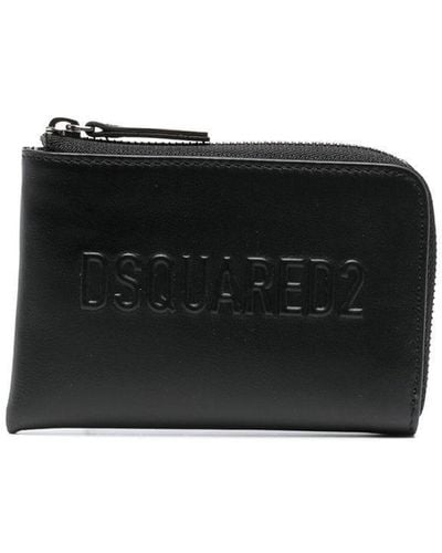 DSquared² Portefeuille à logo débossé - Noir