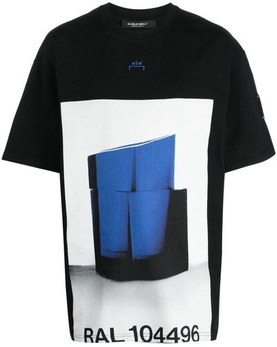 A_COLD_WALL* T-shirt Met Print - Zwart