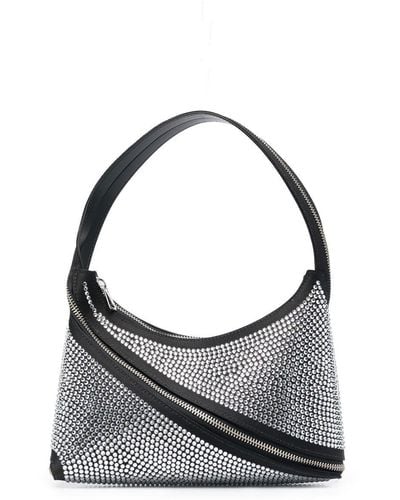 Coperni Crystal-embellished Shoulder Bag - Grey