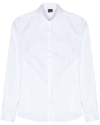 Fay Fitted-waist Shirt - White
