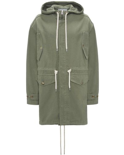 JW Anderson Parka con cappuccio - Verde