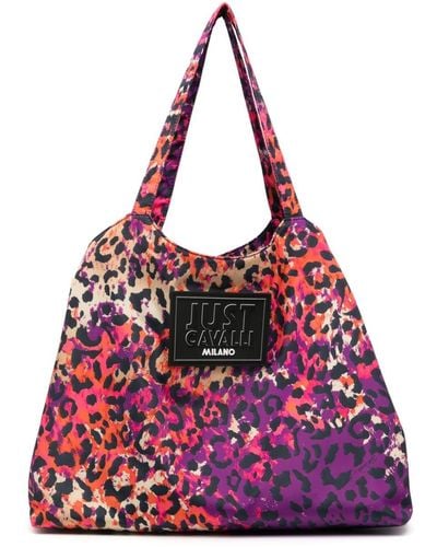 Just Cavalli Leopard-print Tote Bag - Red