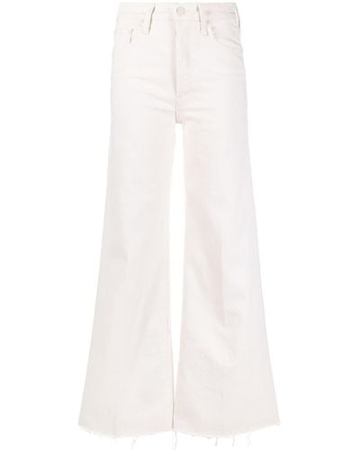 Mother High-rise Wide Leg Jeans - White