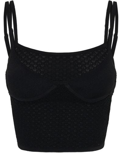 Dion Lee Distressed Knitted Bralette Top - Farfetch