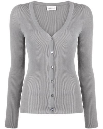 P.A.R.O.S.H. Cardigan con scollo a V - Grigio