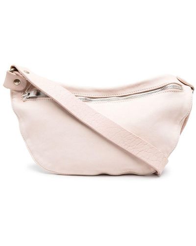 Guidi Zipped Leather Shoulder Bag - Pink