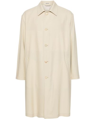 AURALEE Wool Trench Coat - Natural