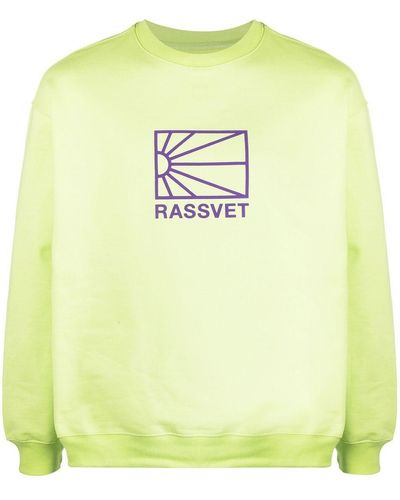 Rassvet (PACCBET) Raised Logo Crew-neck Sweatshirt - Yellow