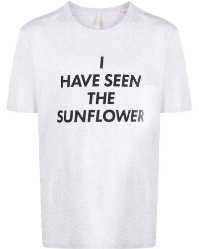 sunflower T-Shirt aus Bio-Baumwolle mit Slogan - Weiß