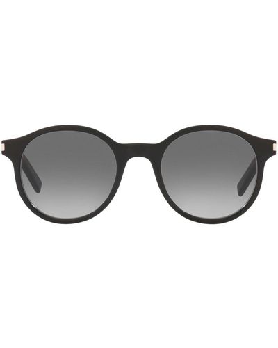 Saint Laurent Sl 521 Round-frame Sunglasses - Gray