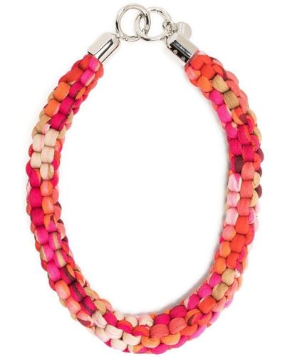 Gianluca Capannolo Chunky Interwoven Necklace - Pink
