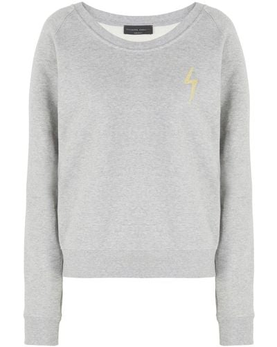 Giuseppe Zanotti Logo-embroidered Cotton Sweatshirt - Grey