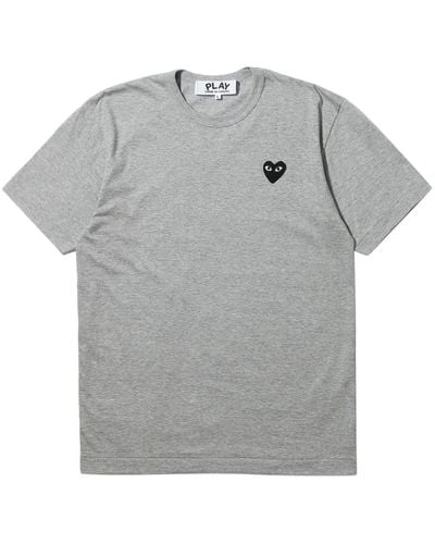 COMME DES GARÇONS PLAY Heart-patch Cotton T-shirt - Gray