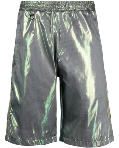 Doublet Hologram Lamé Bermuda Shorts - Gray