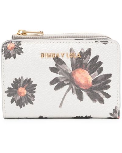 Bimba Y Lola Daisy-print Bi-fold Wallet - White