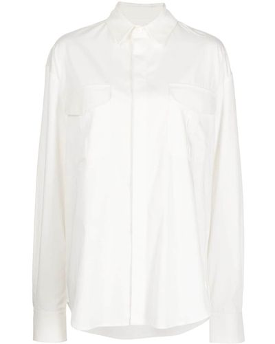 ANOUKI Chemise en coton à manches longues - Blanc