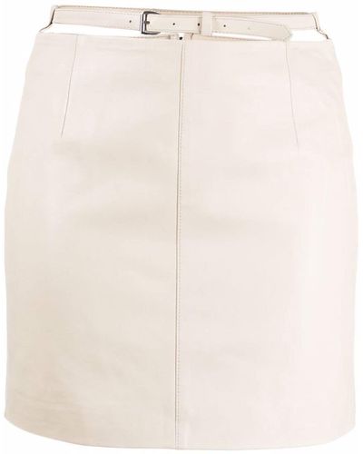 IRO Belted Leather Mini Skirt - Multicolour