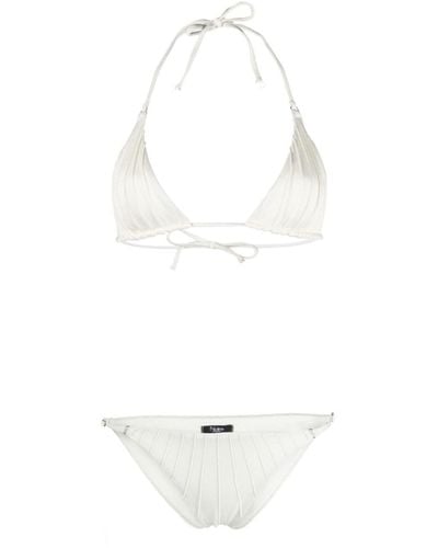 Noire Swimwear Bikini fruncido - Blanco