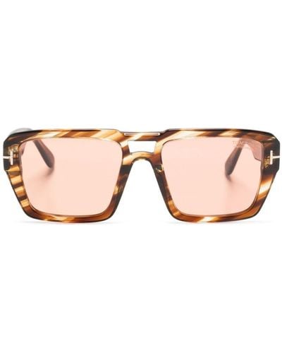 Tom Ford Redford Pilot-frame Sunglasses - Pink