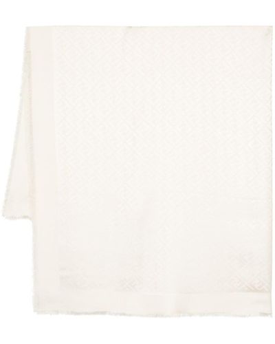 Fendi Schal mit Monogrammmuster - Weiß