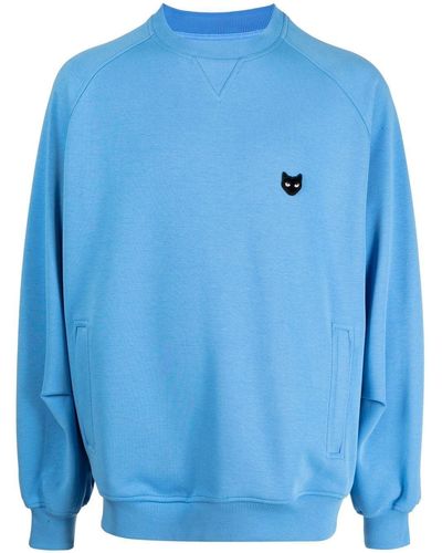 ZZERO BY SONGZIO Sweater Met Logopatch - Blauw