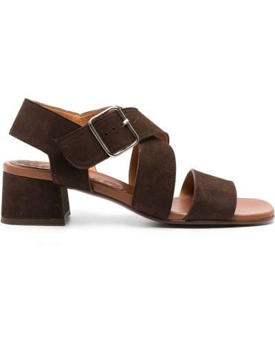 Chie Mihara 35mm Quisael Suede Sandals - Brown