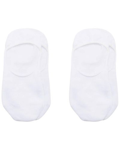 BOSS Pack Of Two Intarsia-knit No-show Socks - White