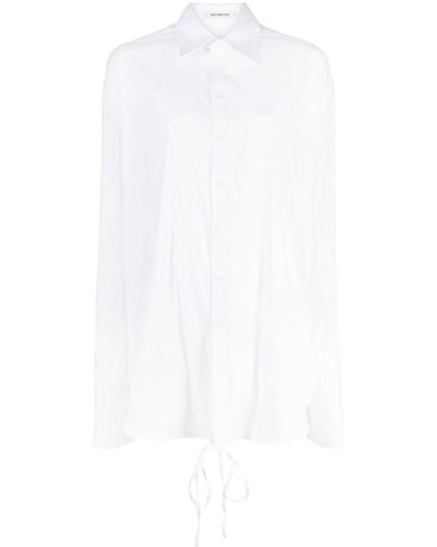 Peter Do Drop-shoulder Long-sleeve Shirt - White