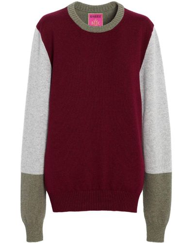 Barrie Colour-block Cashmere Sweater - Purple